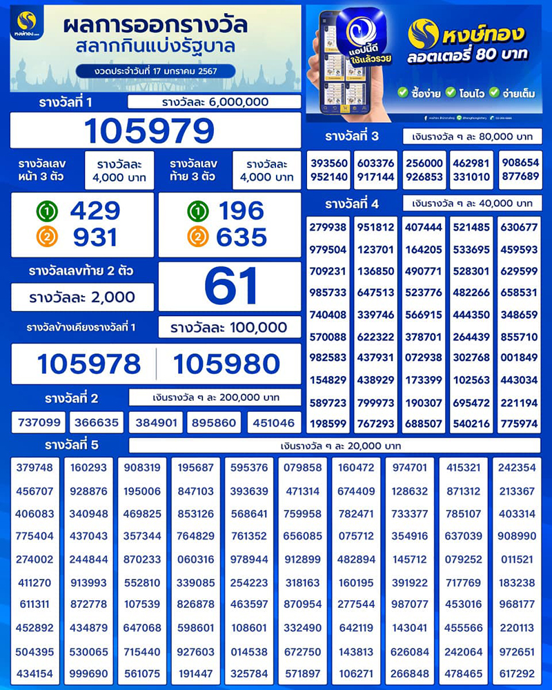 เรียงเบอร์มาแล้วจ้า_เรียงเบอร์_งวดวันที่_17_มกราคม_2567
