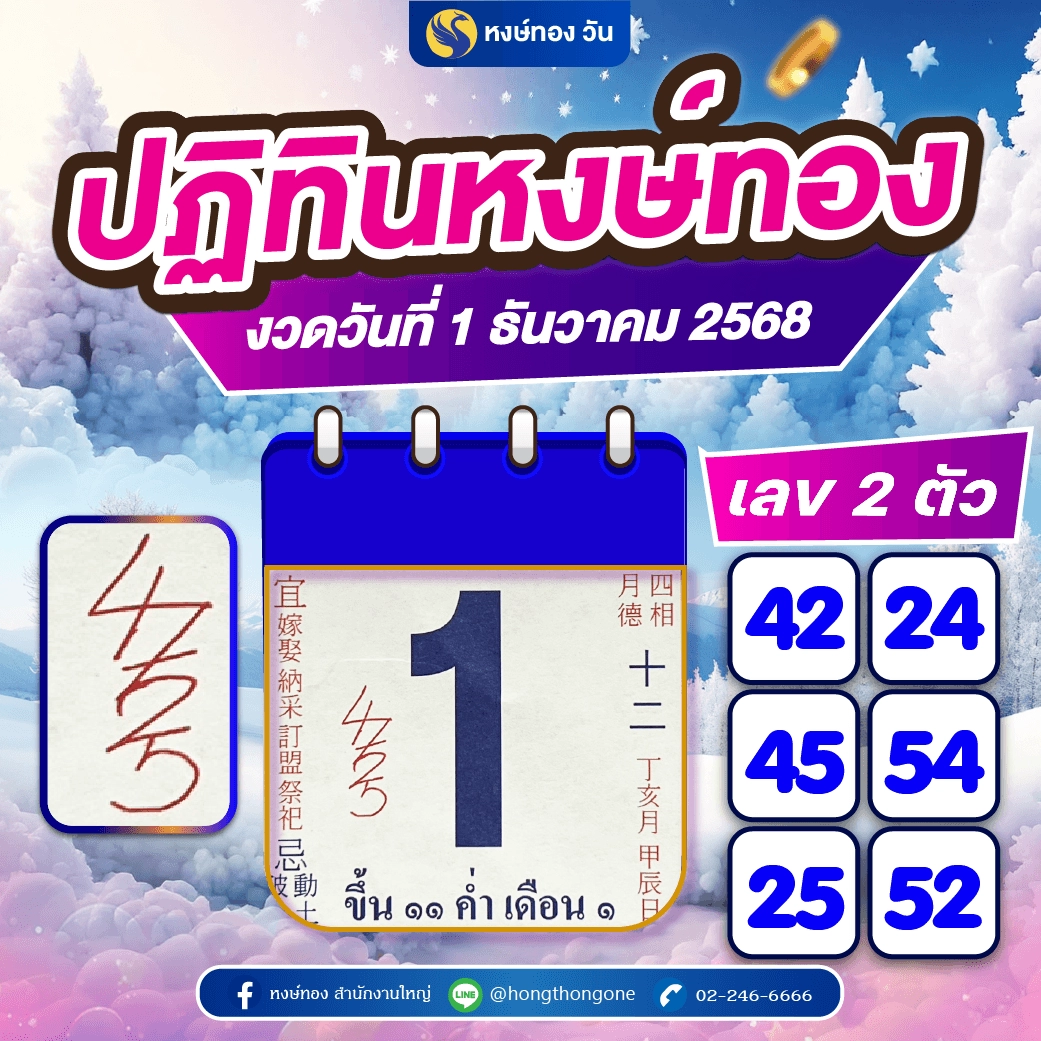 ปฏิทินหงษ์ทอง วัน ประ